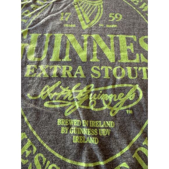 Guinness, Beer T-Shirt, Gray With Green‎ Logo Size XXL - Picture 4 of 9